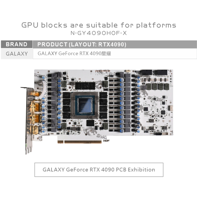 Bykski N-GY4090HOF-X GPU-blok  - Rtx 4090 Water Block Full Cover recensie en prijs