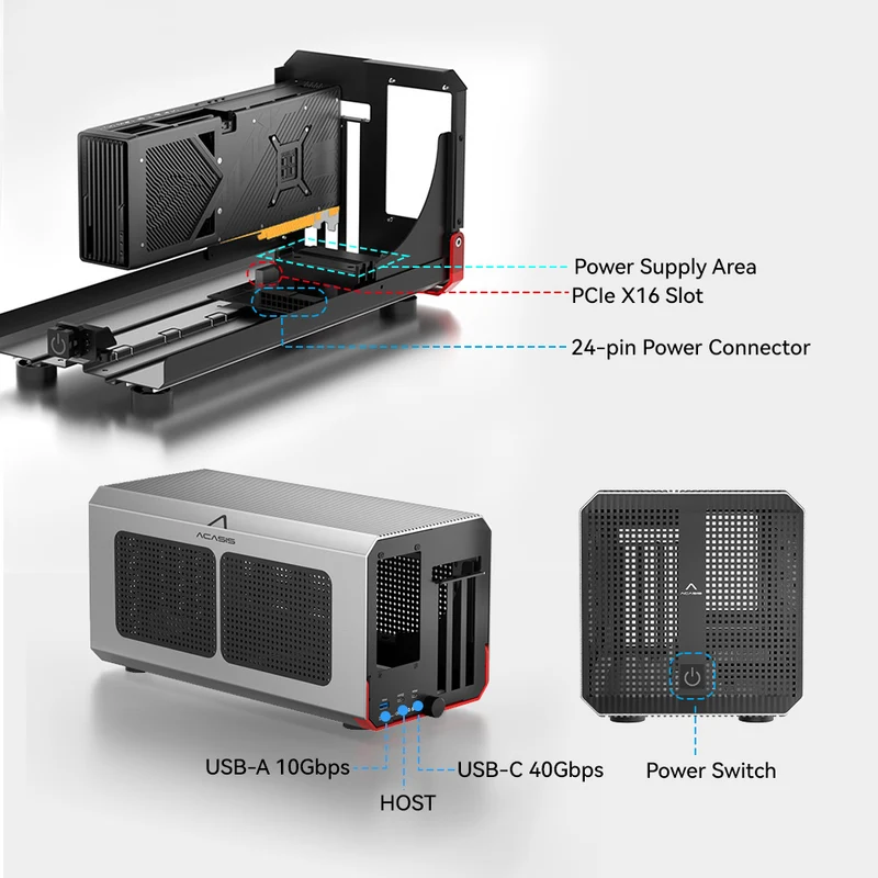 Acasis 40Gbps eGPU Behuizing T - Gpu External Dock Egpu Thunderbolt 4 recensie en prijs